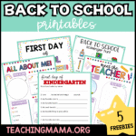 Back to School Free Printables