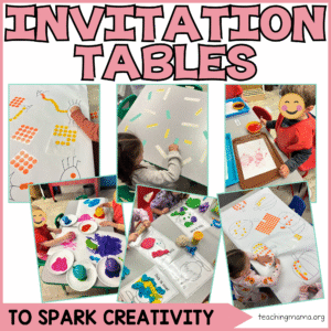 Invitation to Create Tables for Preschool