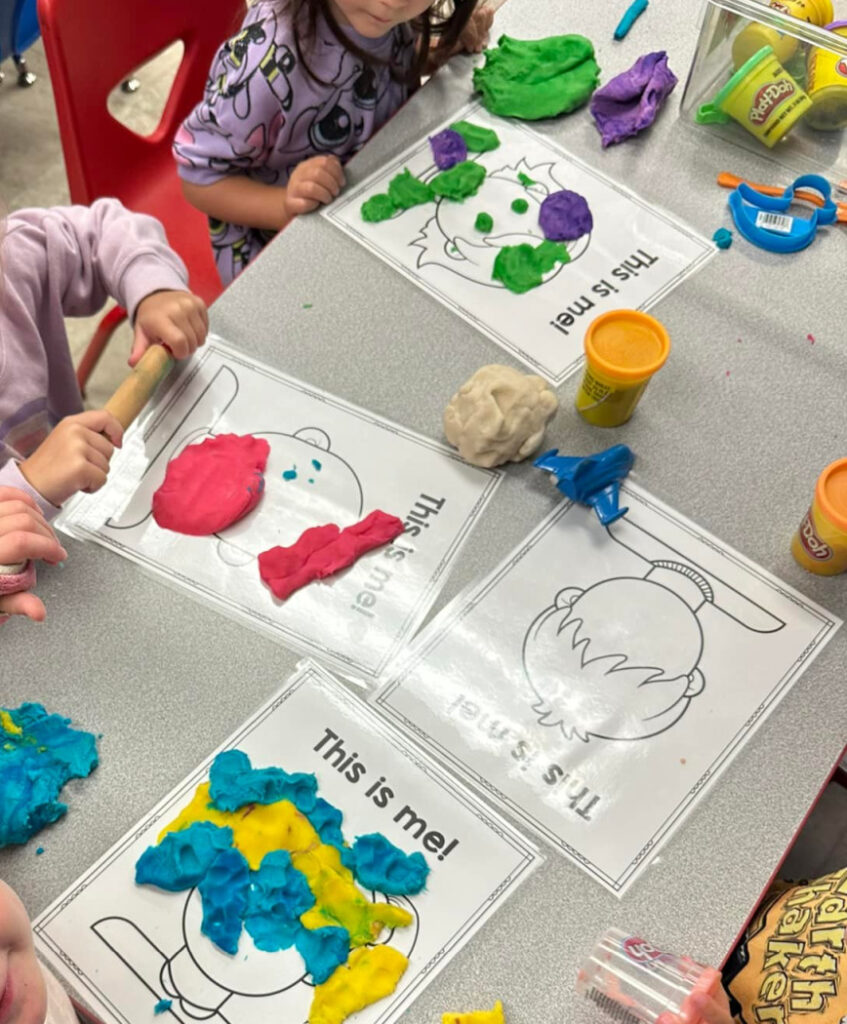 play dough faces