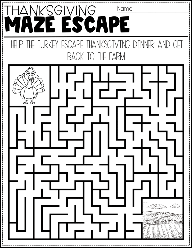 Thanksgiving Maze