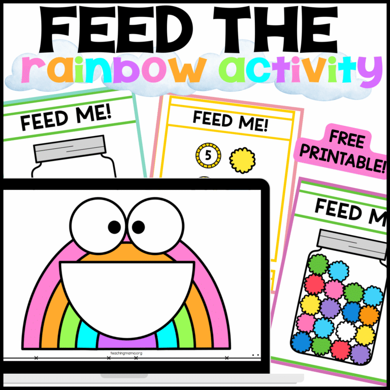 Feed the Rainbow Activity for St. Patrick's Day