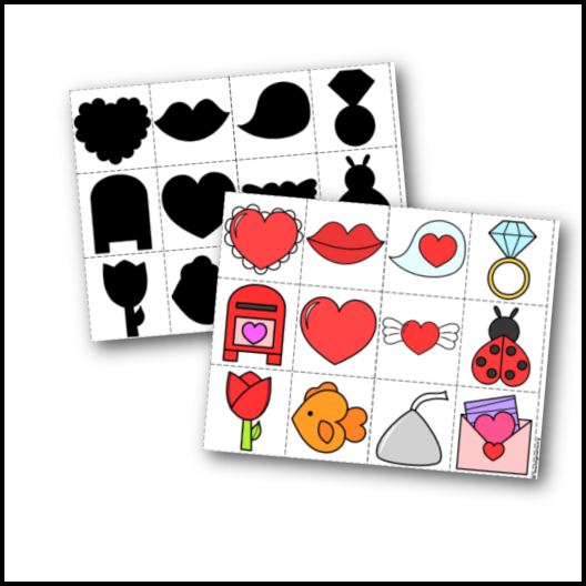 valentine play shadow match