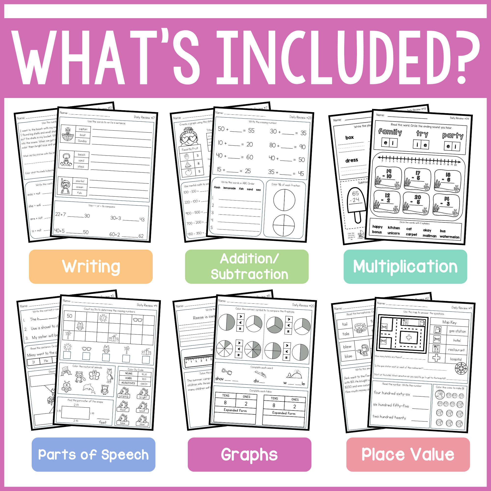 2nd Grade Summer Review Packet - Image 3