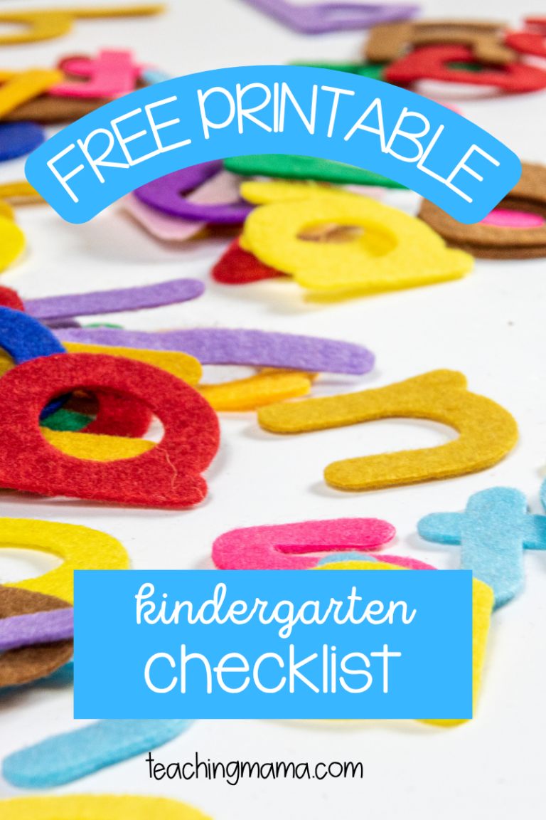 kindergarten readiness checklist