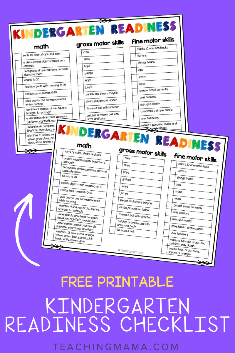 skills preschoolers need for kindergarten