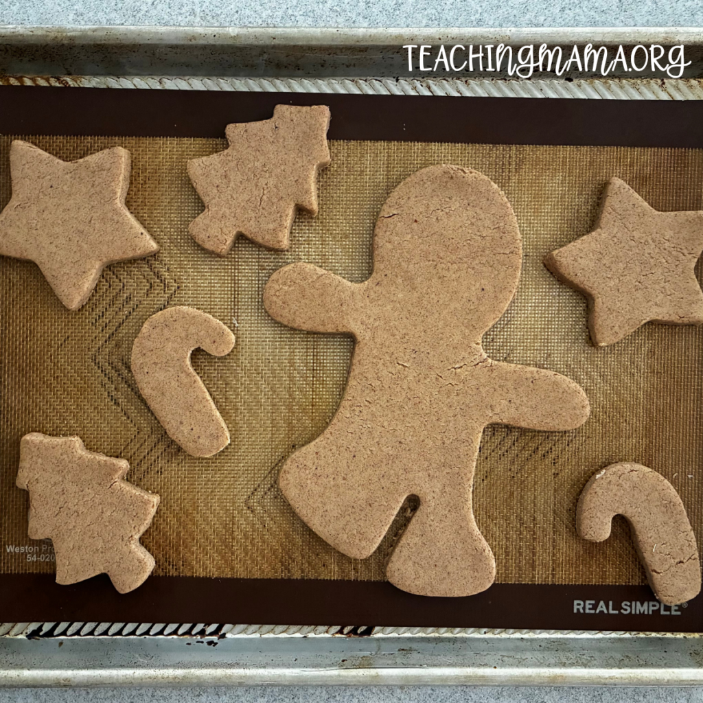 completed gingerbread playdough